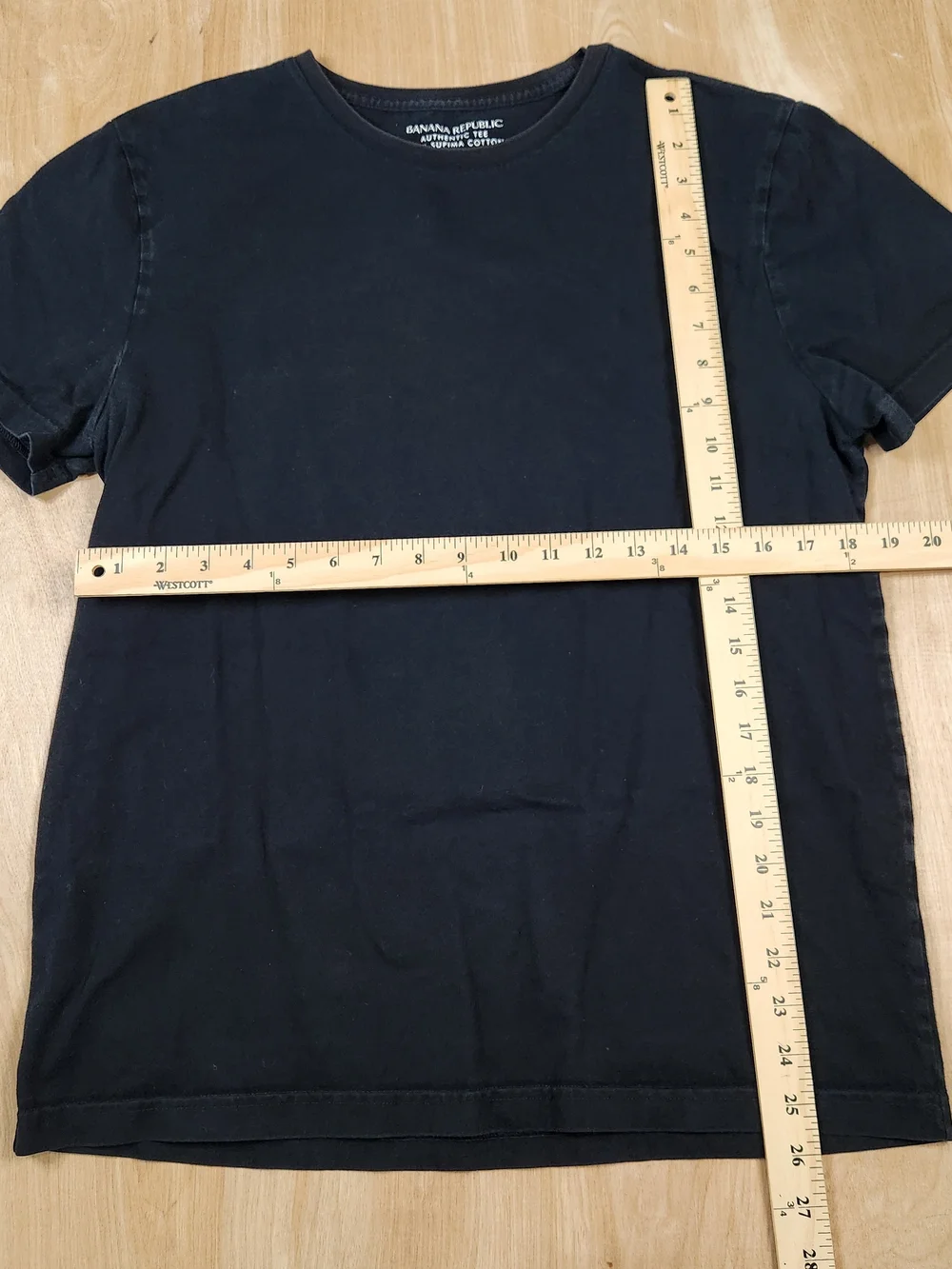 Banana Republic Authentic Tee Men's Black Supima Cotton Crewneck T-Shirt Size L